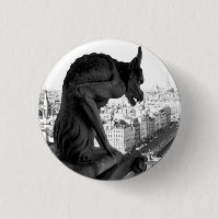 Pin gótico del botón del Gargoyle