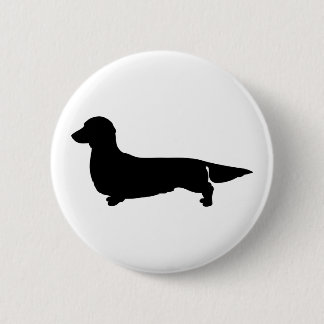 Pin largo del botón del Dachshund del pelo