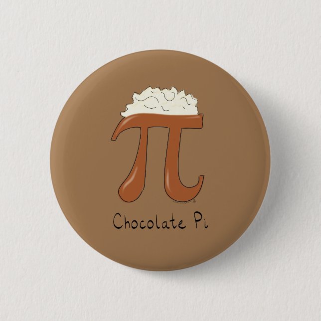 Pin lindo del botón del día de la matemáticas pi (Anverso)