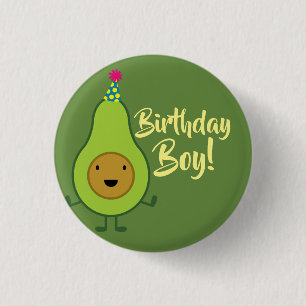 Pin lindo del botón del muchacho del cumpleaños