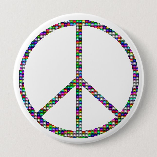 Pin maravilloso del botón del signo de la paz (Anverso)