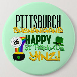 Pin mega del botón de Yinz del día de St Patrick
