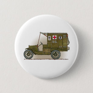 Pin militar del botón de la ambulancia del vintage