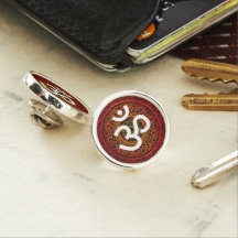Om Chakra Mandala Red