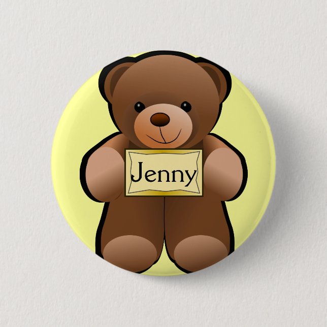 Pin personalizado del botón del oso de peluche (Anverso)