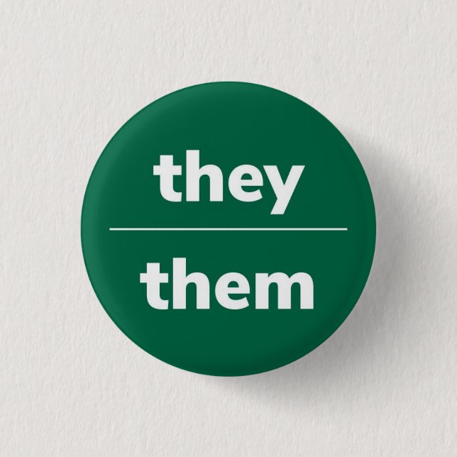 Pin Pronoun, Botón De 1¼ Pulgada (Anverso)