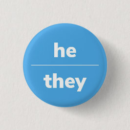 Pin Pronoun, botón de 1¼ pulgadas