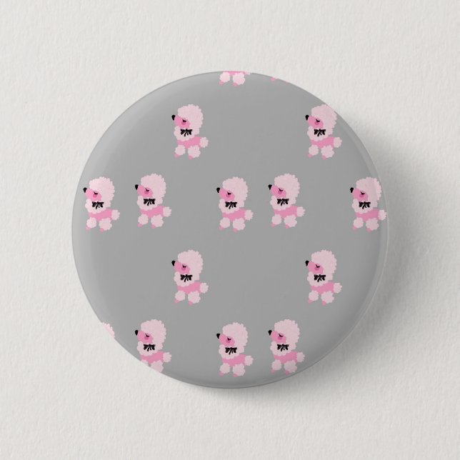 Pin rosado del botón de los caniches (Anverso)