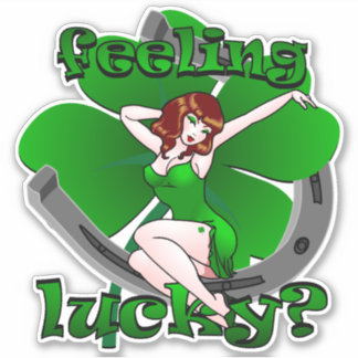 Pin Up Chica Pegatina Lucky St Patrick Pin up Deca