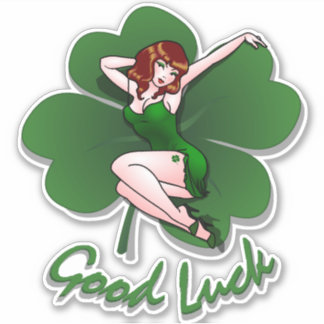 Pin Up Chica Pegatina Lucky St Patrick Pin up Deca
