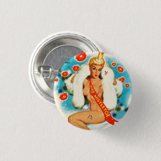 Pin Up Chica Vintage Art - Botón Pinback