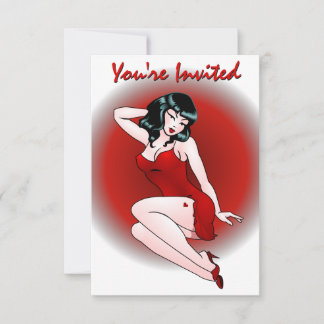 Pin Up Tarjeta Chica Tarjetas de Pinup Retro Perso