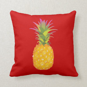 Piña - almohada tropical roja
