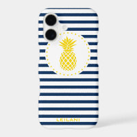 Piña Amarilla Personalizada con Rayas Navy