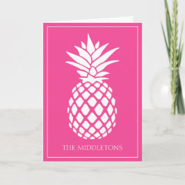 Piña Blanca Elegante sobre Rosa