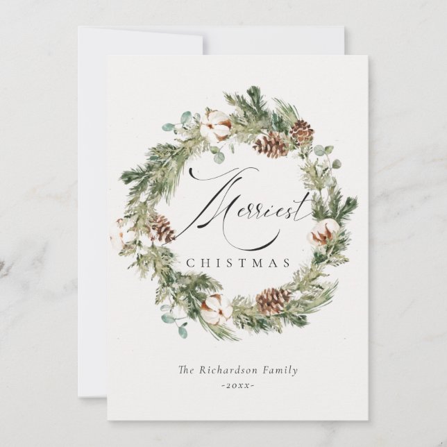 Piña de algodón de Cotton Rustic Navidad más alegr (Anverso)