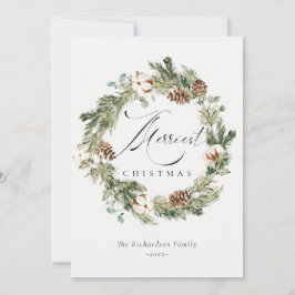 Piña de algodón de Cotton Rustic Navidad más alegr