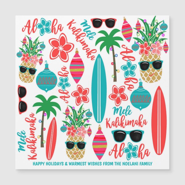 Piña de playa tropical Mele Kalikimaka (Anverso)
