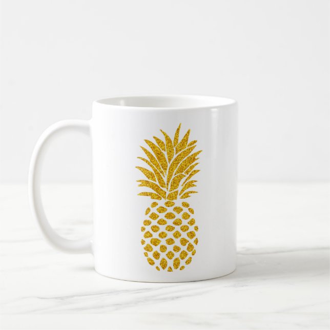 Piña del oro - taza blanca clásica (Izquierda)