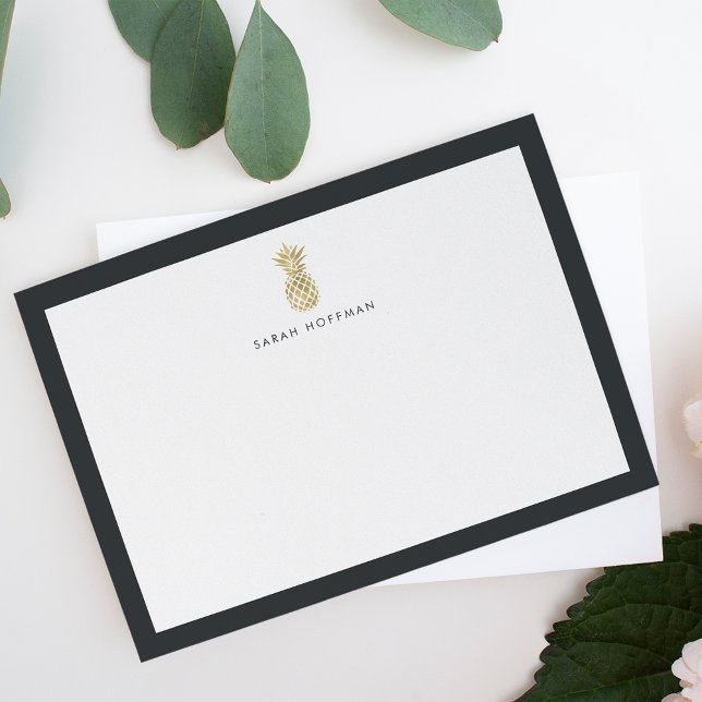Piña Faux Gold | Tarjeta de presentación personali (Subido por el creador)