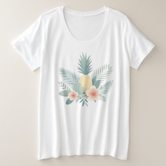 Piña floral y Hawaiana (Anverso del diseño)
