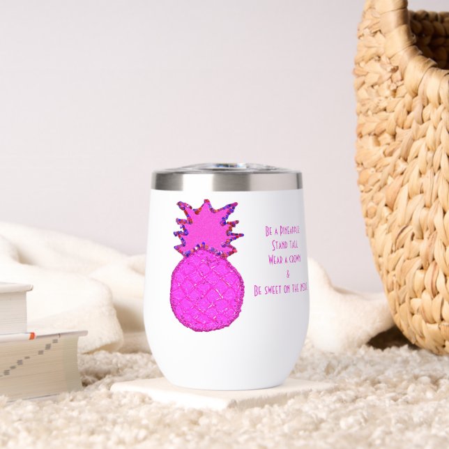 Piña magenta brillante (Sala de estar (girada))