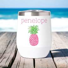 Piña rosa perrito personalizada