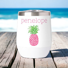 Piña rosa perrito personalizada