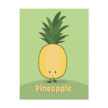 Piña sonriente | Postal