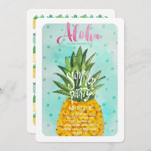 Piña tropical   Invitación a la fiesta de verano d