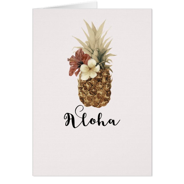 Piña Tropical Vintage Hibiscus Floral Aloha (Frente)