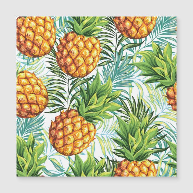 Piña Vintage: Patrón floral sin foco. (Anverso)