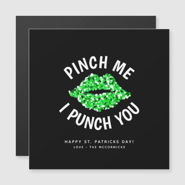Píname y te golpearé el divertido día de St Patric (Anverso/Reverso)