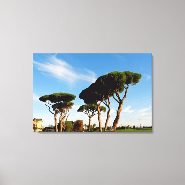 Pinares "bailando", arte digital, pintura. (Anverso)