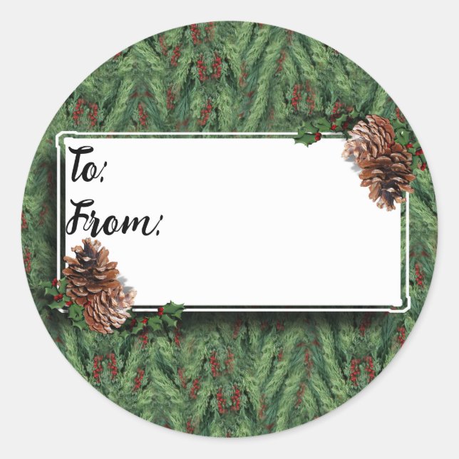 Piñas de Navidad con etiqueta (Anverso)