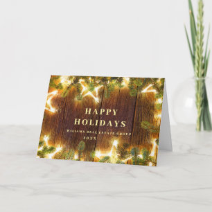 Piñas de Navidad Felicitación Corporativa Rústica