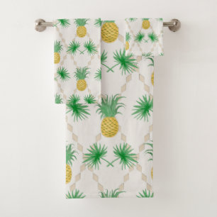 Piñas, toallas de baño retro