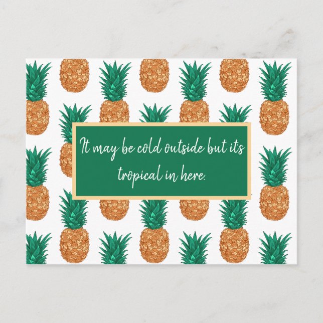 Piñas Tropicales, Invitación de Fiesta Personaliza (Anverso)