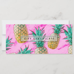 Piñas Tropicales y Certificado de Regalo de Mármol