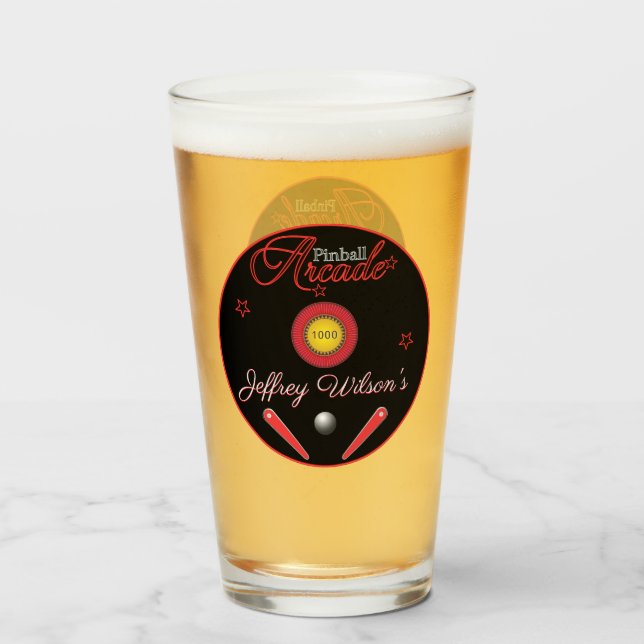 Pinball Arcade Drinkware Pint Beer (Anverso (lleno))