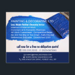 Pincel azul, publicidad de pintador y decorador<br><div class="desc">Pincel azul,  Pintor y Decorador Anuncio Volante por la Tienda de tarjetas de visita.</div>
