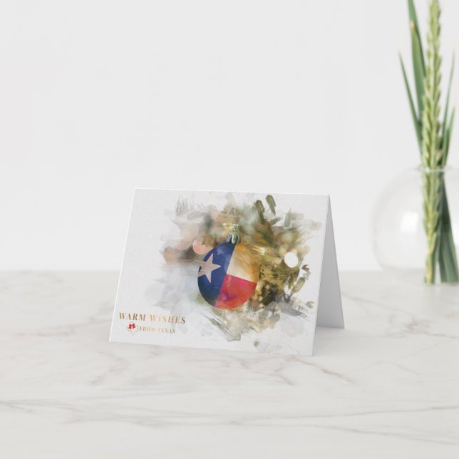 Pincel Bandera Texas Ornamento de Navidad Arte Hol (Anverso)