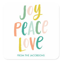 Pincel de moda Letter pegatinas navideñas