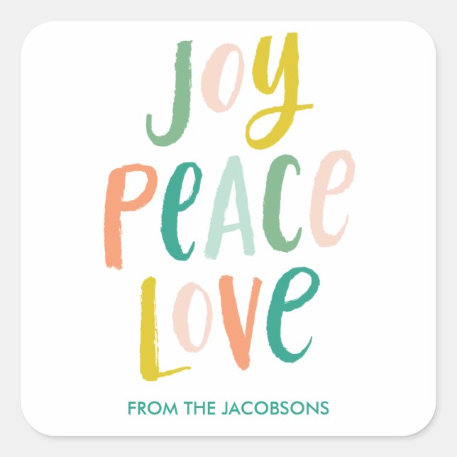 Pincel de moda Letter pegatinas navideñas (Anverso)