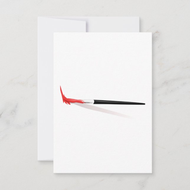 Pincel de pintura roja (Anverso)