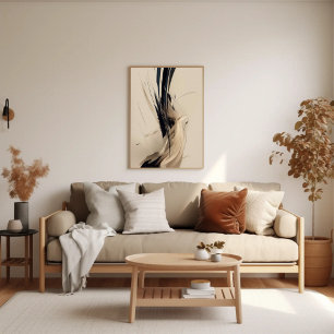 Pincel negro y beige de arte