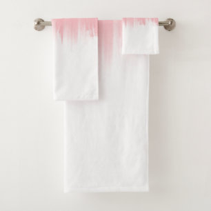 Pincel rosado moderno pincelada diseño blanco