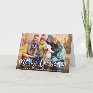 Pincel Script Estrella foto Feliz Navidad plegado