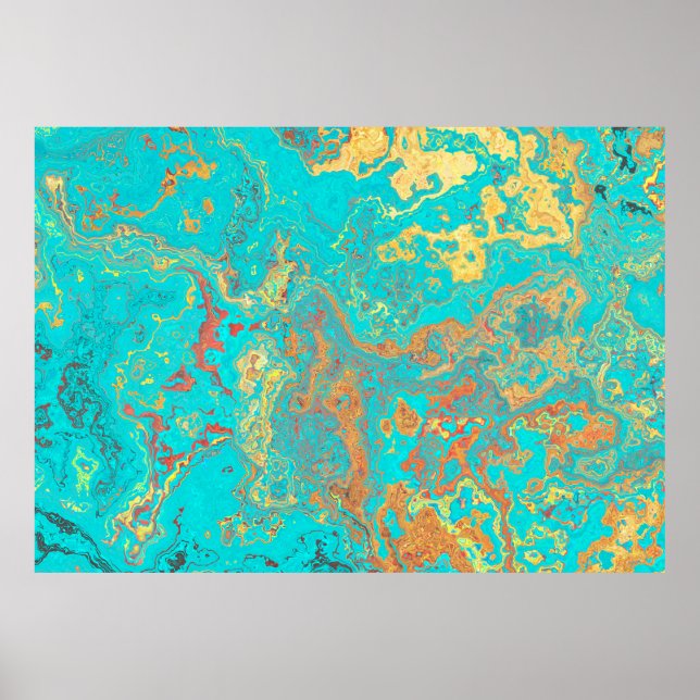 Pincel seco pintando obras de arte de oro de mármo (Frente)