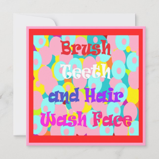 Pincel Teeth Wash Face niños divertidos diseño bri (Anverso)